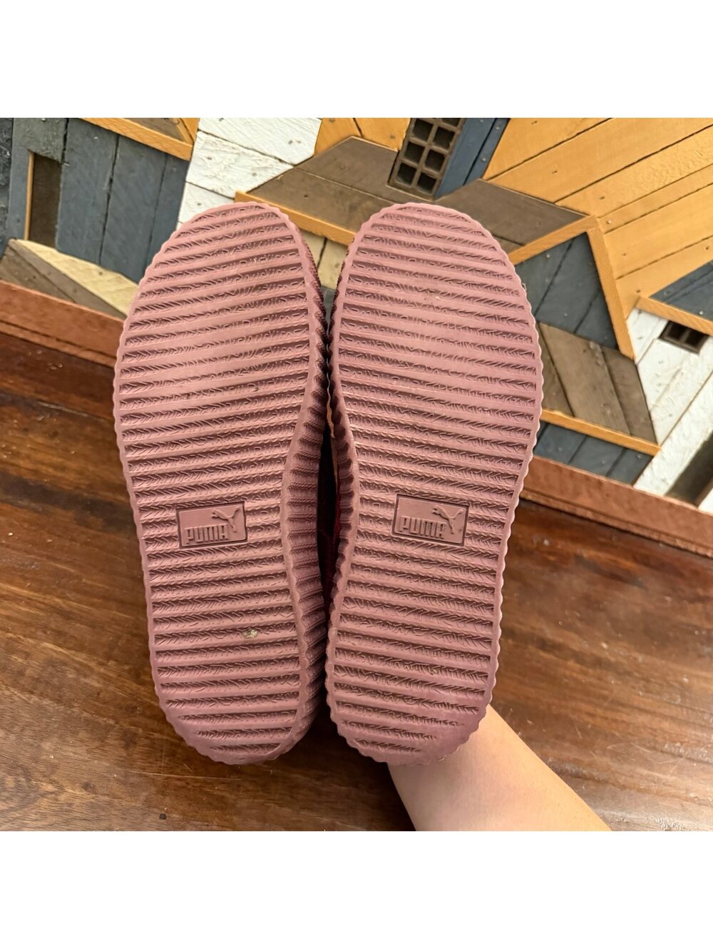 FENTY Puma x Rihanna Velvet Creeper 'Burgundy' Sneakers Size US Women's 8.5 - Picture 5 of 7